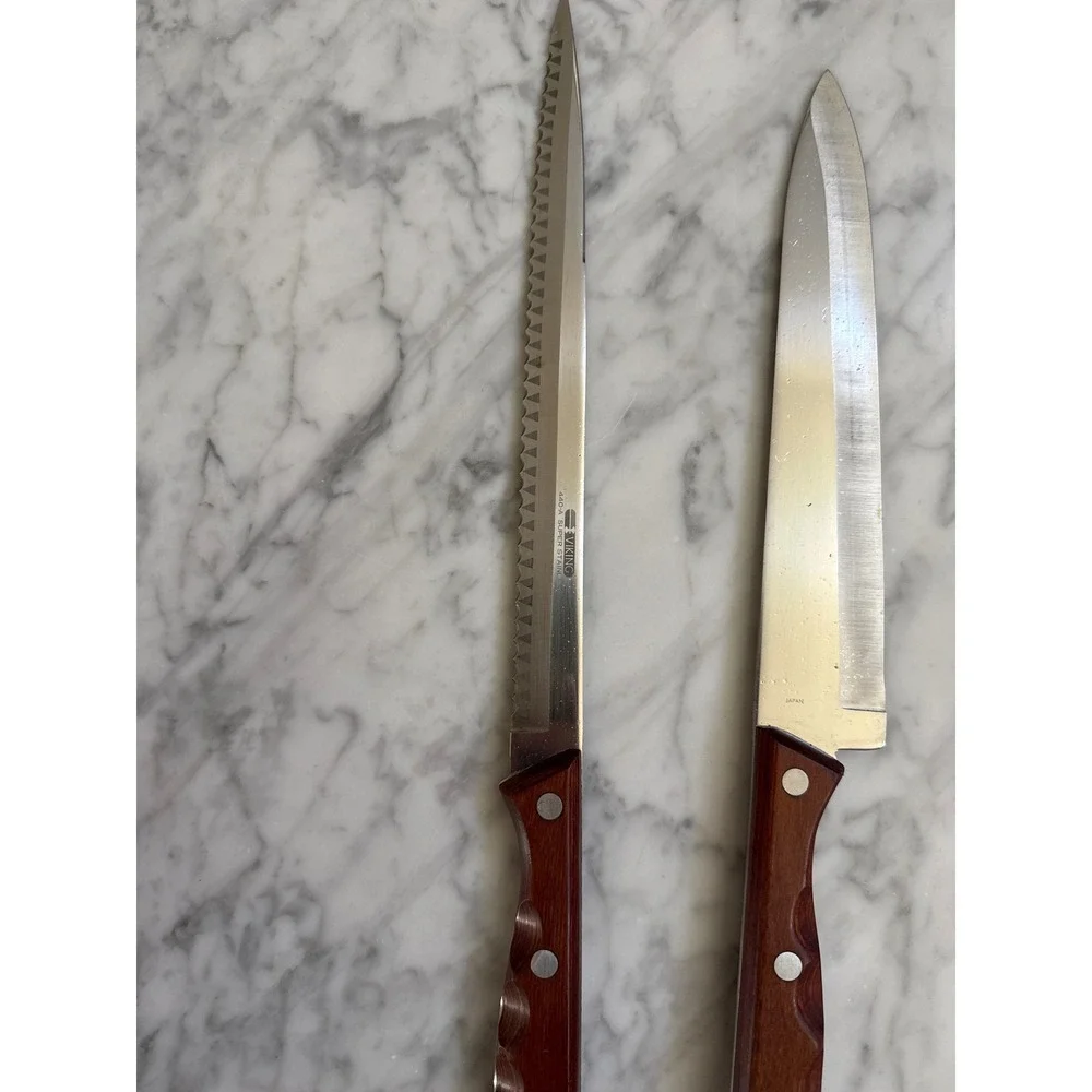 Viking 440-A Super Stainless Steel Knives Set of 2 Japan Vintage Cutlery